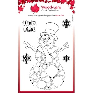 JGS819 Big Bubble Snowman Clear Stamp 4 "X6" von Creative Expressions by Jane Gill