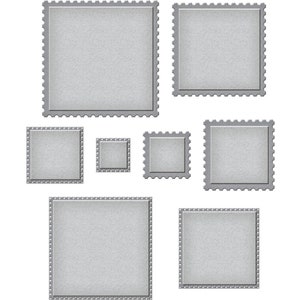 Spellbinders Etched Dies S5538 Postage Edge Squares 8 die set