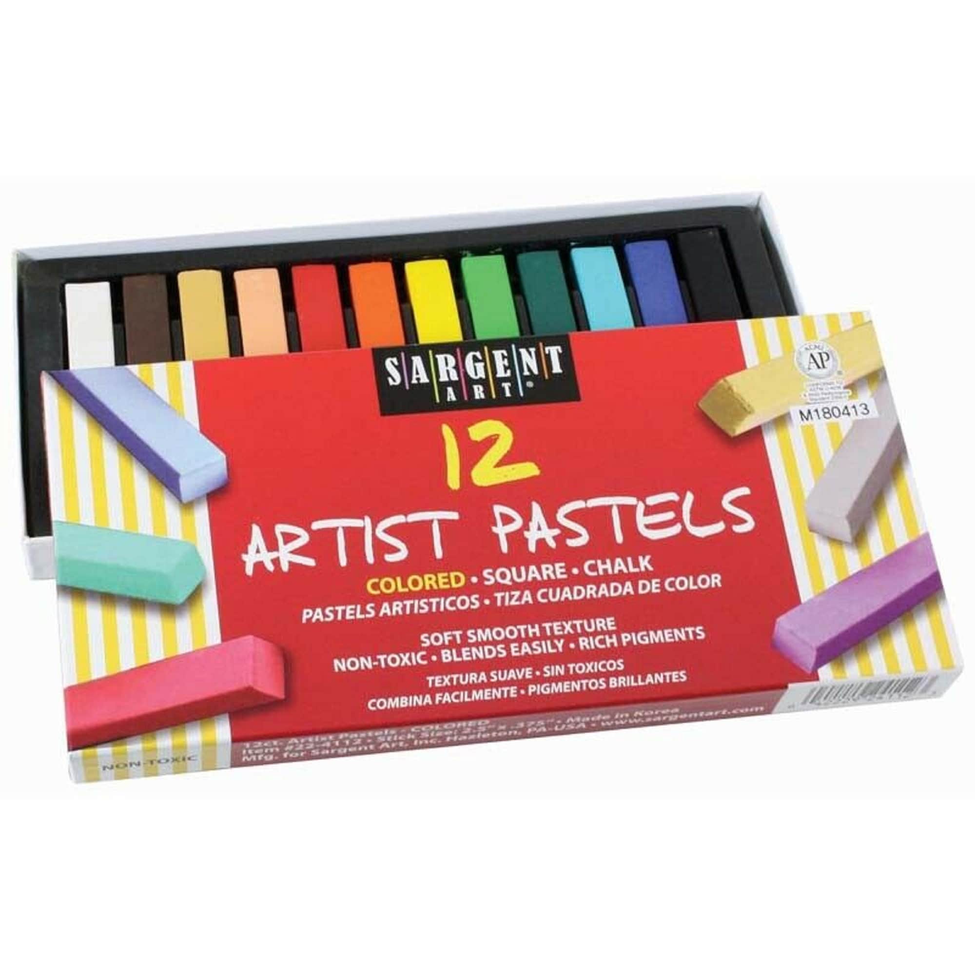 Sargent Art Artist Chalk Pastel Set 12 Count (Pack of 24) Total