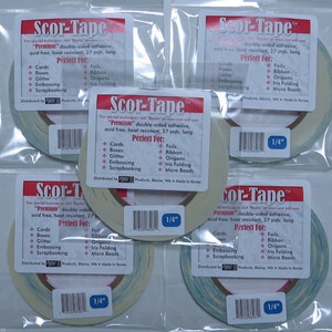 Scor-Pal Scor-Tape 1/4" x 27yds. (81 ft.) 5 rollen voor een totaal van 135 yds. (405 ft.)