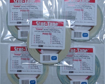 Scor-Pal Scor-Tape 1/4" x 27yds.(81ft.)   5 Rolls for a Total of 135 yds.(405ft.)