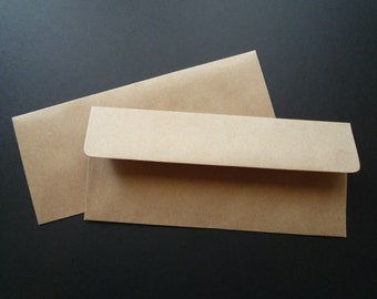 BBE10  25 No.10 Business Size 70 lb.Recycled Brown Bag Envelopes 9 1/2  x 4 1/8 (24.13cm x 10.48cm)