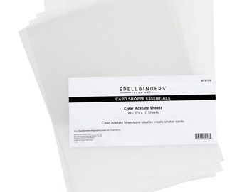 Spellbinders Acetate 8.5"X11" Sheets 10/Pkg