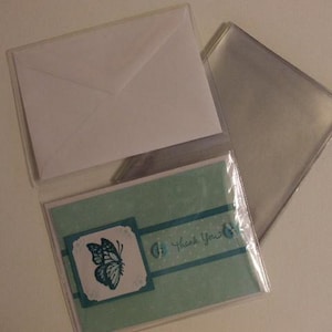 VF35 pkg.of 10 A6 Clear Vinyl Carpetas de tarjetas de felicitación