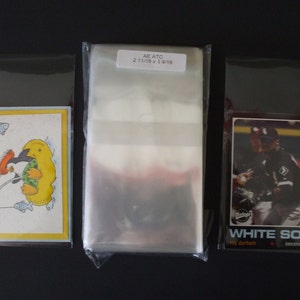 AEATC 100 Clear Cellophane ATC / ACEO / Baseball / Sport Card Envelopes 2 11/16 x 3 9/16 (6,9cm x 9,1cm)