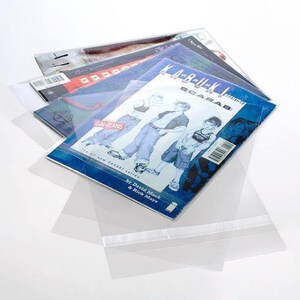 AE-CB710-100 個 透明コミックブックバッグ/封筒 7 1/8 x 10 5/8