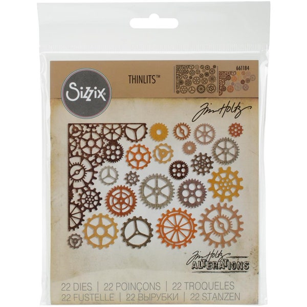 Sizzix Thinlits Tim Holtz Gearhead 22 Dies 661184