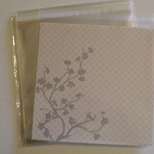 AF88 50 envelopes de celofane transparente 8 1/4 x 8 1/16 (21 cm x 20,5 cm)