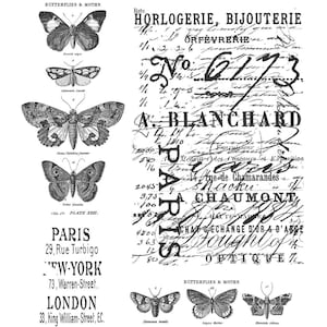 Tim Holtz /Stampers Anonymous (butterflies) Papillon CMS106 Cling Stamp Set