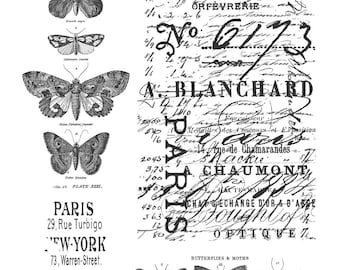 Tim Holtz /Stampers Anonymous (butterflies) Papillon CMS106 Cling Stamp Set