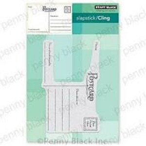 Penny Black Vintage Postcard Cling Red Rubber Stamp 40-743