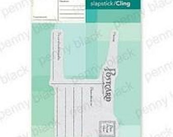 Sello de goma rojo para postal vintage Penny Black 40-743