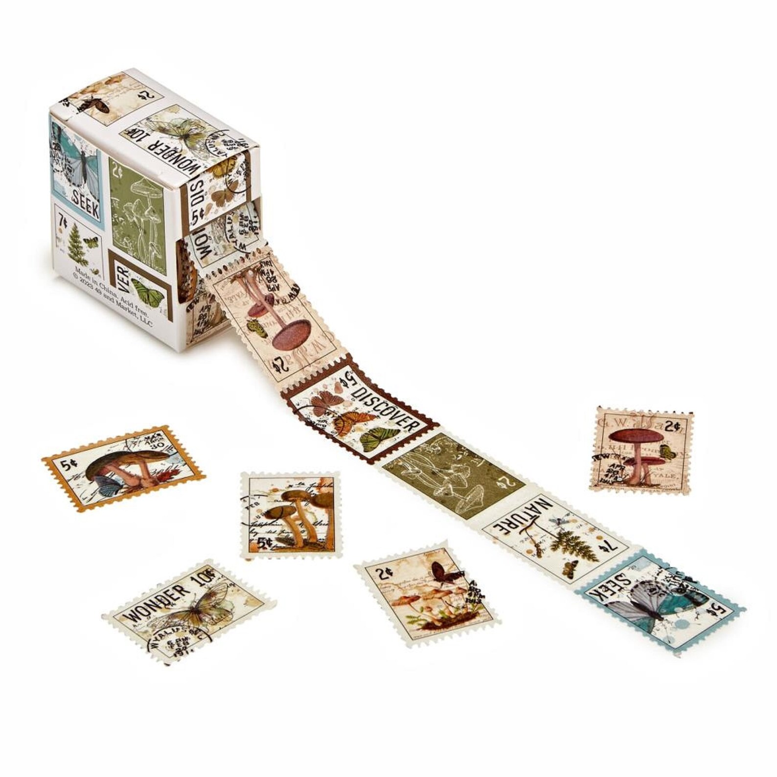 49 and Market Perforated Stamp Washi Roll You Choose Design - Etsy