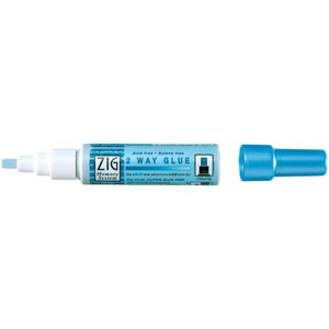 Zig 2-Way Glue Pen Carded 3/Pkg-Squeeze & Roll, Fine Tip And