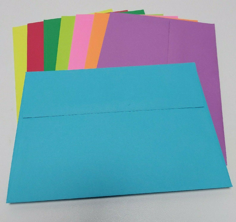 PE30 25 pc. Color Envelopes A7 60 lb. 5 1/4 x 7 1/4 13.34cm x 18.42cm image 1