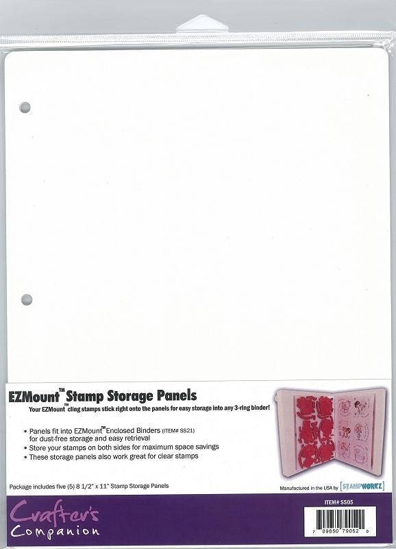 EZ MOUNT Stamp Storage Panels 8.5 X 11 for Cling Stamps Large Storage Panel  5pk. 