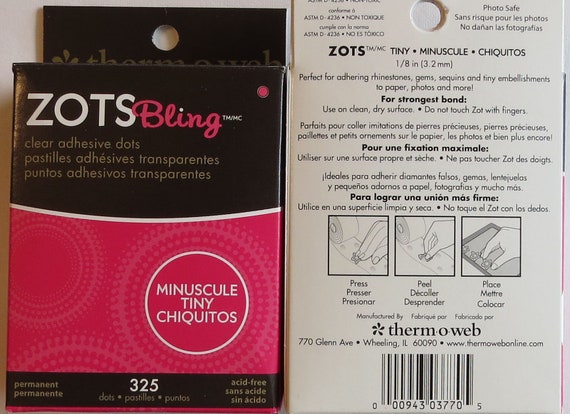 Thermo-o-web Zots Tiny 3770 or Small 3782 Clear Adhesive Dots 