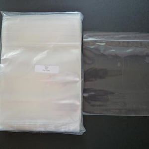 Z6X6 100 Clear Cello 6" x 6" Zipper Bags