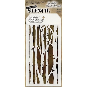 Tim Holtz / Stampers Anonymous stencil voor lagen THS069 berken