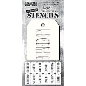 Tim Holtz /Stampers Anonymous Plantillas de elementos navideños THEST03