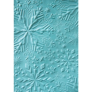 Sizzix / 662287 Carpeta de relieve con textura 3D de Katelyn Lizardi, copos de nieve de invierno, tamaño A6