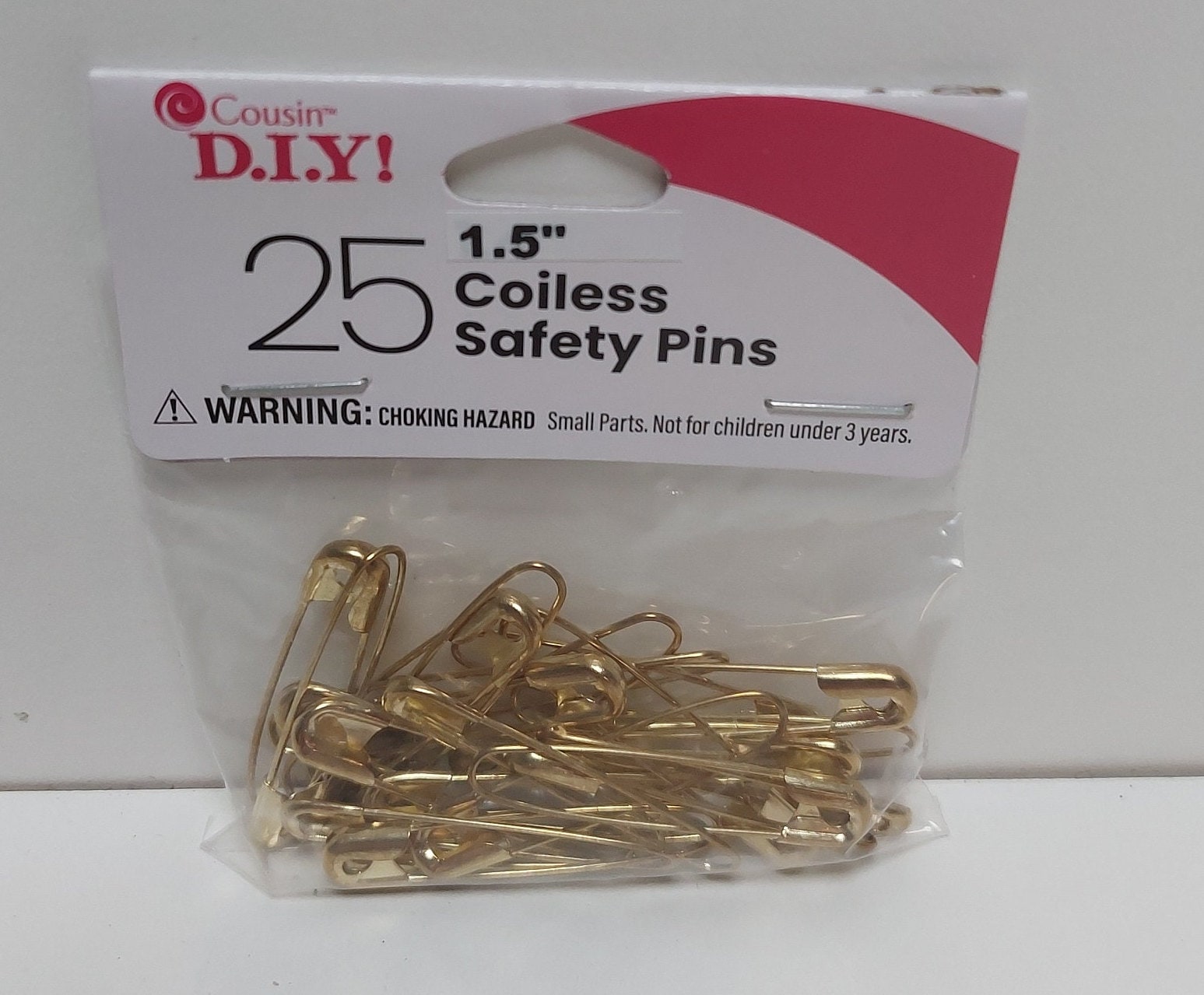 CousinDIY Coiless Safety Pins 25/Pkg-Gold