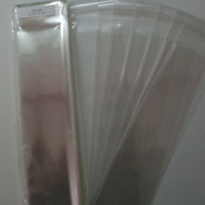 AF2148  100 Clear Packaging Treat Bag Sleeve Bookmark Lollipop Envelopes 2 1/4 x 8 1/2 (6.4cm x 21.6cm)