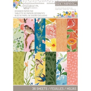K&Co Antique Garden Paper Pad 6&quot;x8&quot; 36/Pkg  Product 30000080