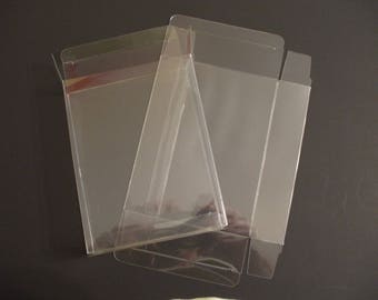 CBA758 25 Clear Soft Fold Pop-Up Boxes  for A7 Card and Envelope Sets 5 3/8 x 5/8 x 7 3/8