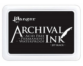 Ranger Full Size Archival  Ink Pad Jet Black,Sepia, Coffee or Cobalt Permanent/Waterproof