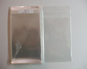 AF15a  100 Clear Cellophane Envelopes   3 5/16 x 5 1/8 (8.3cm x 13cm)