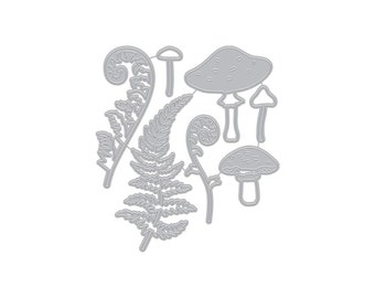 Mushroom & Ferns Fancy Dies Hero Arts DI931