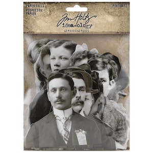 Tim Holtz Idea-ology Paper Dolls Portraits Die Cuts 42 Pieces  TH94233