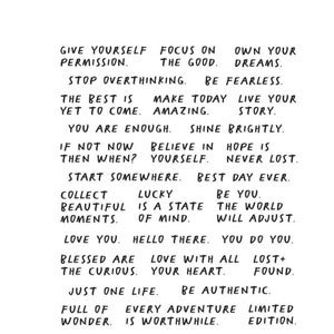Juego de sellos notables Tim Holtz de Stampers Anonymous CMS446 Frases