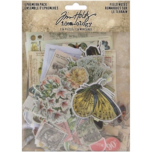 Tim Holtz Idee-ologie Feld Notizen Ephemera Pack 134 Stück TH94051