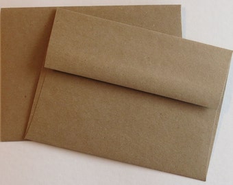 BBE6  50 A6 70 lb.Recycled Brown Bag Envelopes 4 3/4 x 6 1/2 (12.07cm x 16.51cm)