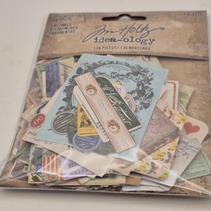 Tim Holtz Idea-ology Ephemera Pack Snippets Palette 136 Pieces TH94485 Vintage
