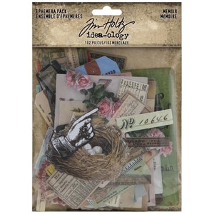 Tim Holtz Idea-ology Memoir Ephemera Pack 102 Pieces TH94221