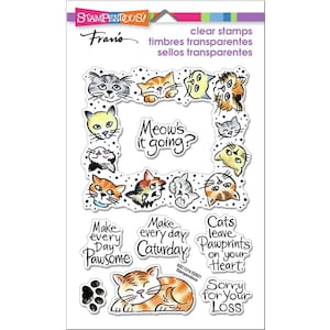 Stampendous Kitty Frame Clear Stamp Set SSC1374