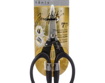 Tim Holtz Tonic Studios 7" Non-Stick Micro Serrated Titanium Snips