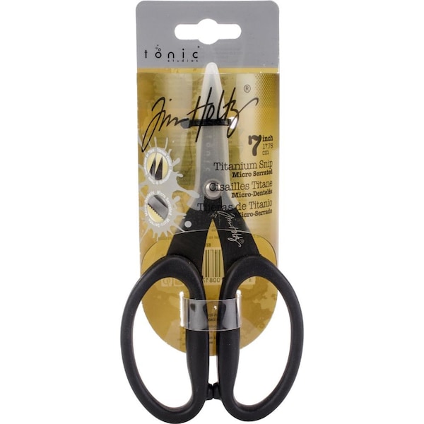 Tim Holtz Tonic Studios 7" Non-Stick Micro Serrated Titanium Snips