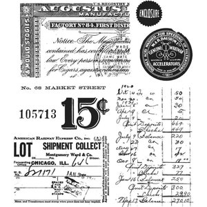 May include: A black and white image of a vintage shipping label with the text "LOT SHIPMENT COLLECT" and "Montgomery Ward & Co."  The label also includes the number "105713" and the price "15¢".
