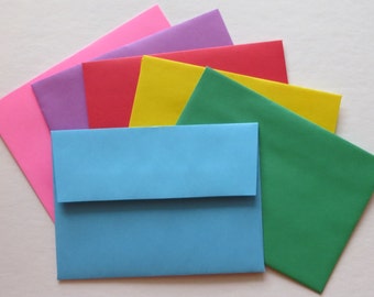 PE26 Qty. 25 Colored RSVP Response Envelopes A1 60 lb. Square Flap 5 1/8 x 3 5/8 (13.02cm x 9.21cm)