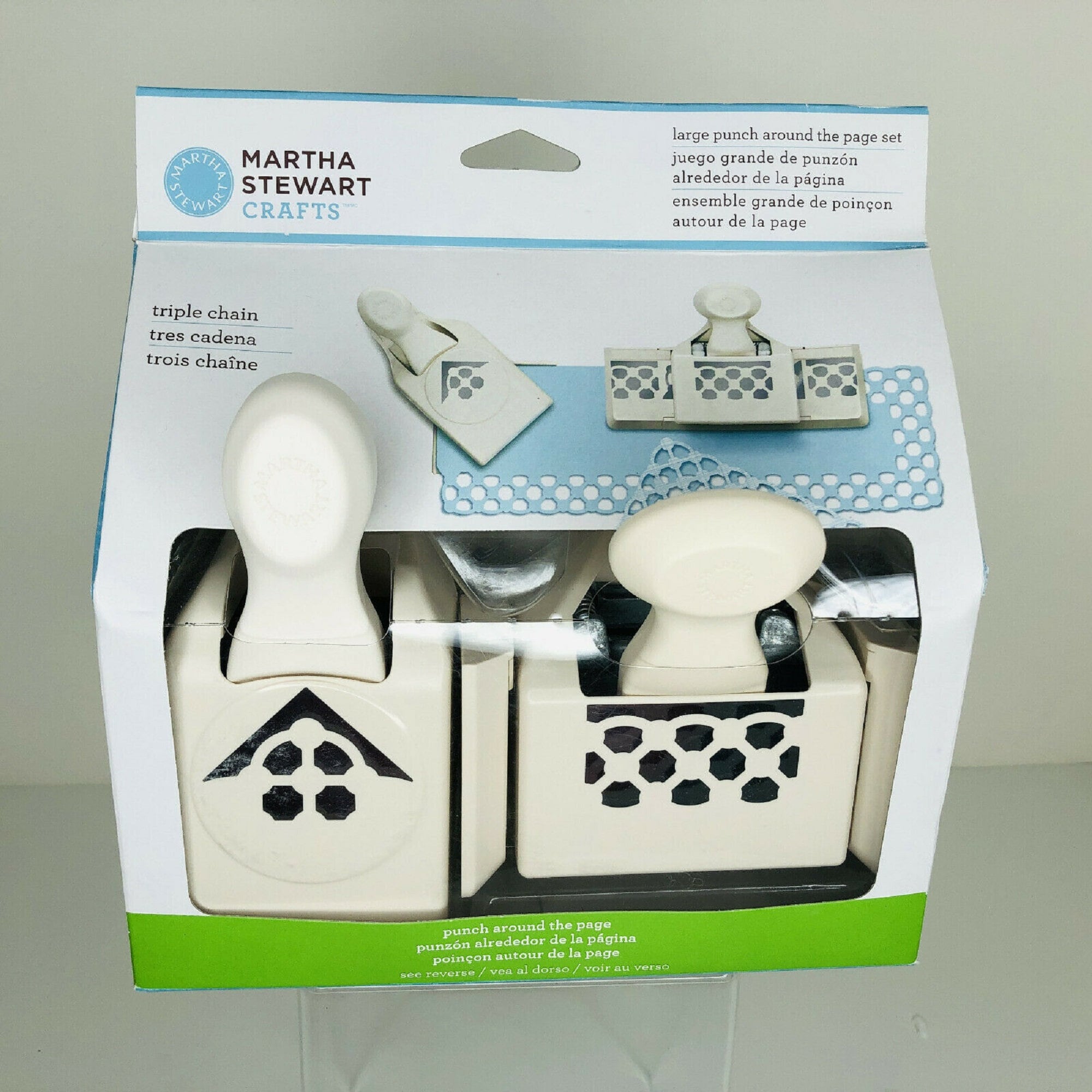 Martha Stewart Triple Chain Large Punch Around The Page Set New in