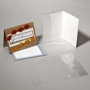 CJ40 - 100 Capas de cartão transparentes para cartão A2 e envelope