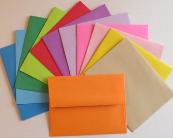 PE28  24 pc. Multi  Color Envelopes A2 60 lb. 4 3/8 x 5 3/4 ( 11.11cm x 14.61cm )