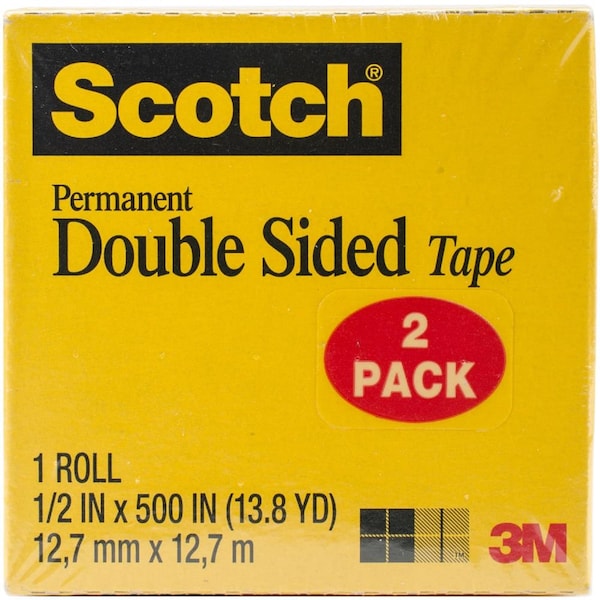 Scotch Double Sided Tape Refill Tape 2 pk. 1/2" x 500" per roll