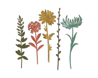 Sizzix Thinlits Tim Holtz Wildflower Stems #1 Dies 664163