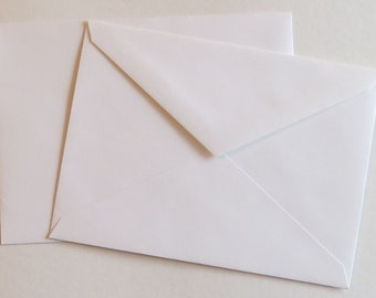 PPE46  Qty. of 50 A6 70 lb. White Paper Envelopes 4 3/4 x 6 1/2 (12.07cm x 16.51cm)