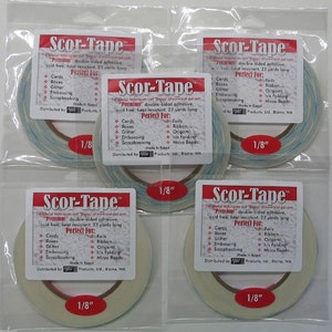 Scor-Pal Scor-Tape 1/8" x 27yds. (81 ft.) 5 rollen voor een totaal van 135 yds. (405 ft.)